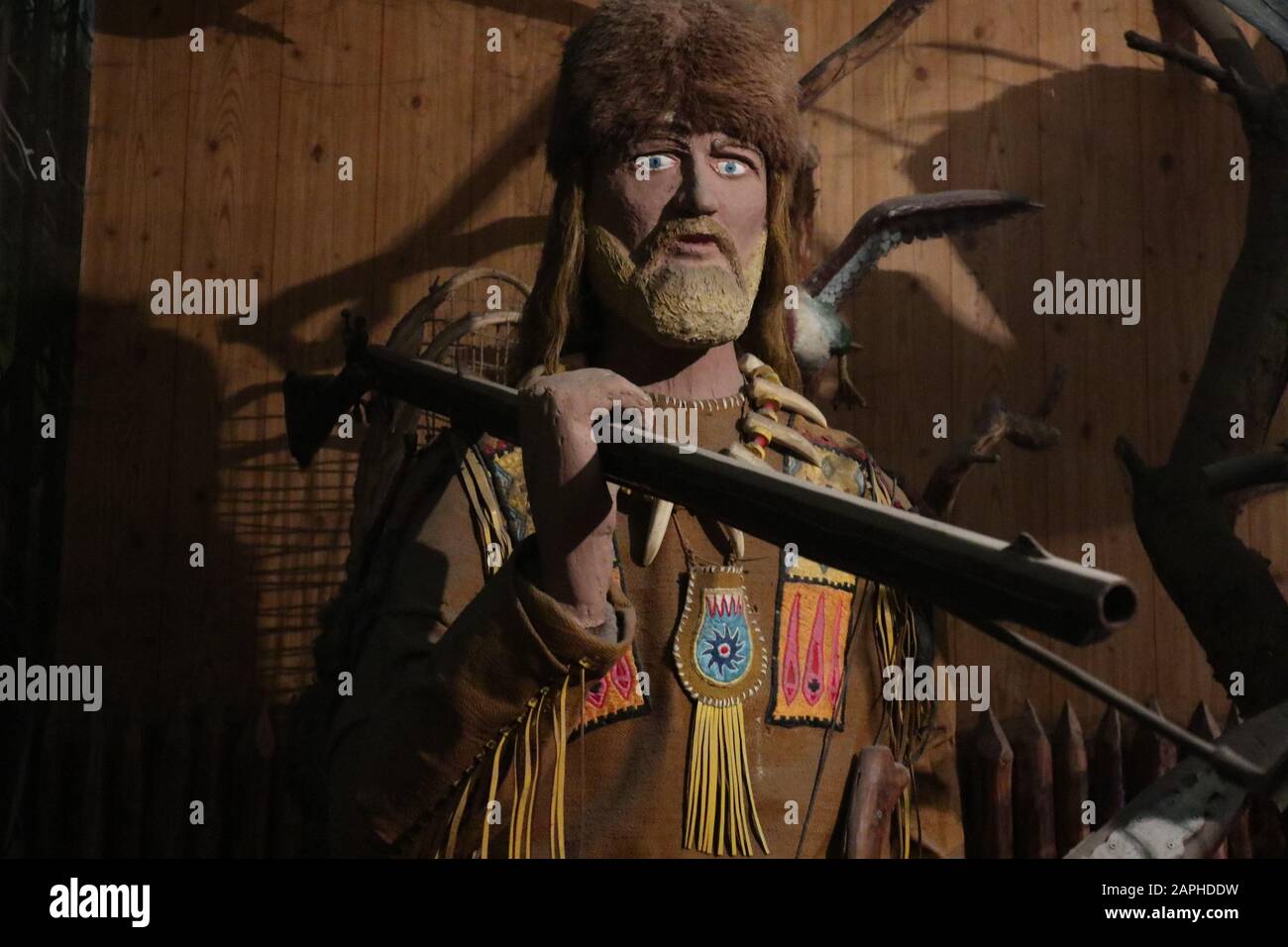 Beautiful Wild West lebensgroße Skulptur Foto Stockfoto