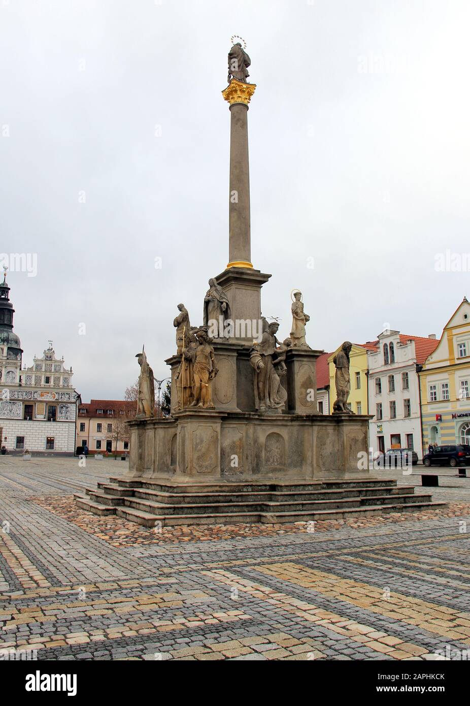 Mariensäule am Masaryk-Platz Stockfoto