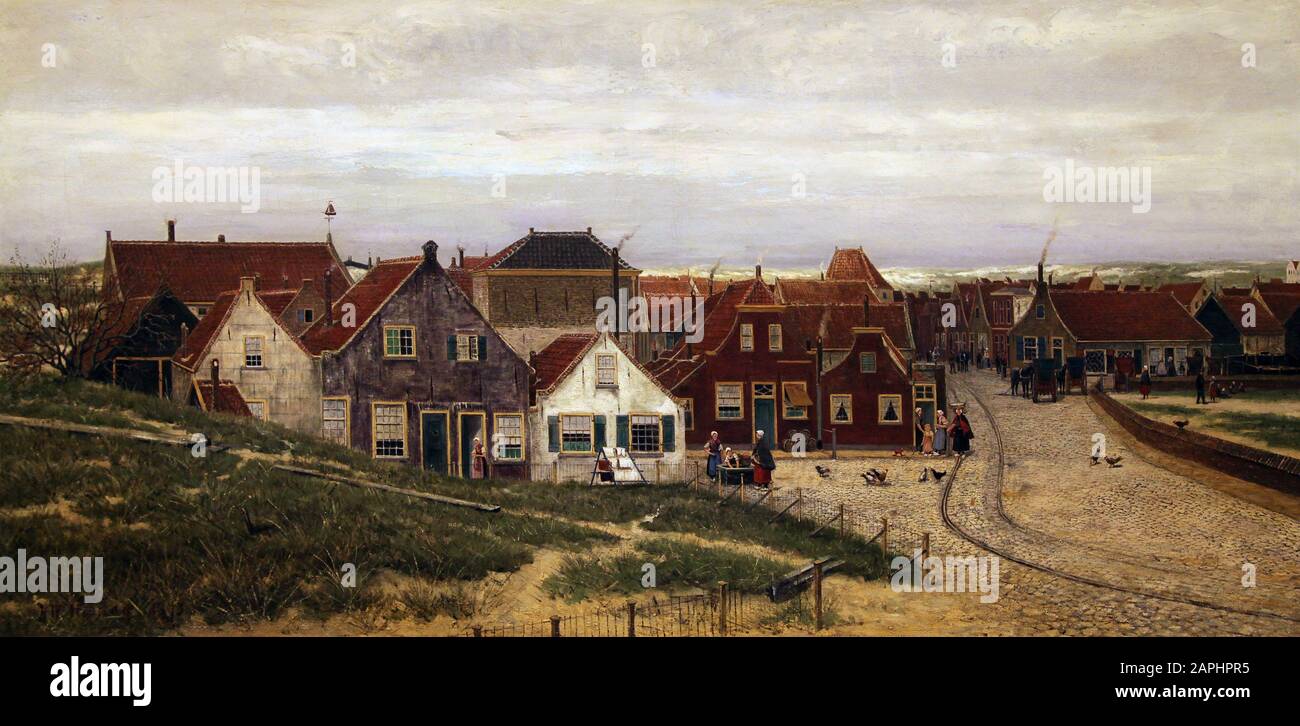 Das Dorf Scheveningen im Jahr 1873 von Hendrik Willem Mesdag (zwischen 3J und 1915) niederländischer Marinemaler. Stockfoto