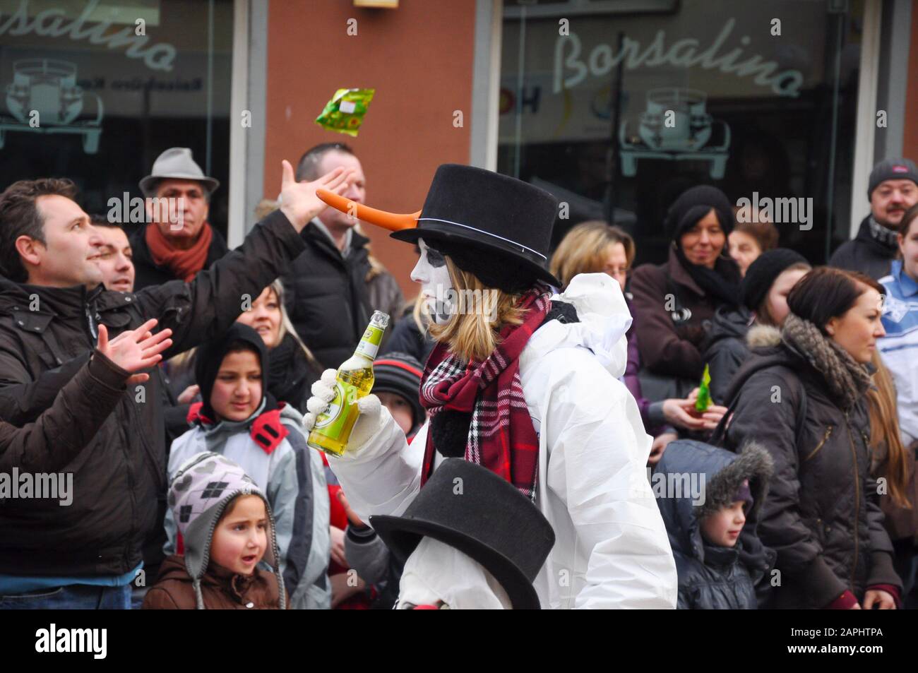 Neuwied, Deutschland 11. Februar 2013. Jährlicher deutscher Karneval, Rosenmontag (englisch: Rose Monday) findet am Shrove Montag vor Ash Mittwoch statt, Stockfoto