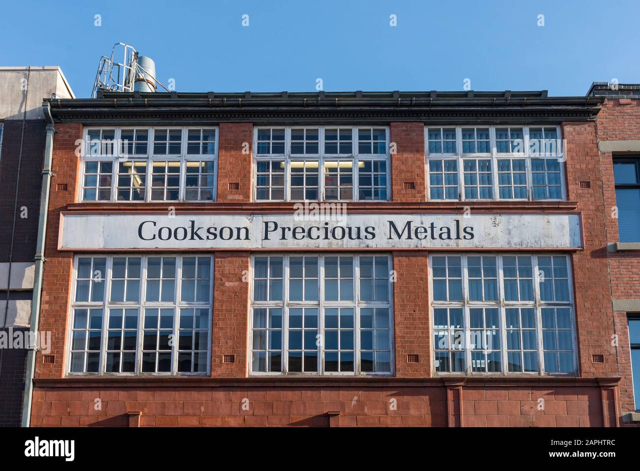 Cookson Edelmetalle im Birmingham Jewelry Quarter sind Lieferanten von Edelmetallen und Schmuck, die Juweliere belieben Stockfoto