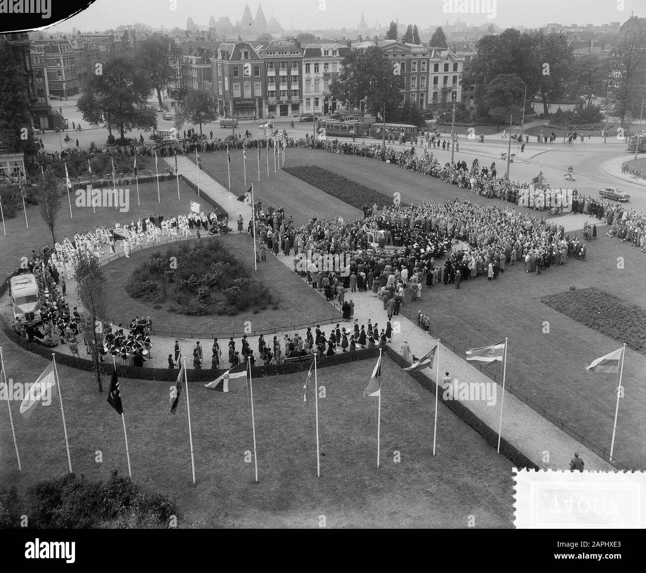 10-jähriges Jubiläum der Vereinten Nationen in Amsterdam Datum: 22. Oktober 1955 Ort: Amsterdam, Noord-Holland Stockfoto
