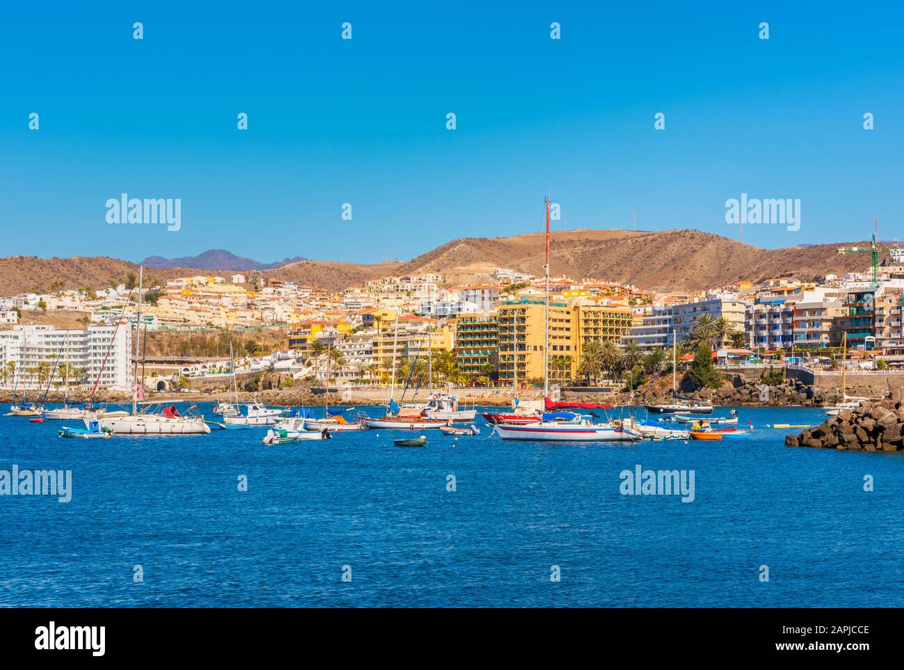 Küstendorf Arguineguin auf Gran Canaria Spanien Stockfoto