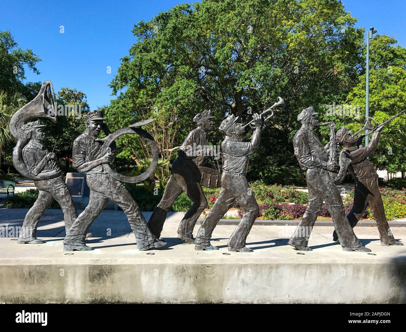 Skulptur im Louis Armstrong Park. New Orleans, Louisiana. Stockfoto
