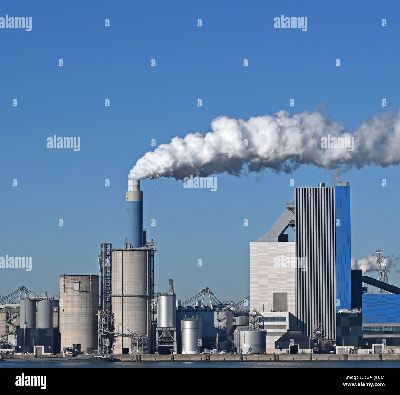 Ein Kohle- und Biomassekraftwerk in Rotterdam, Niederlande Stockfoto