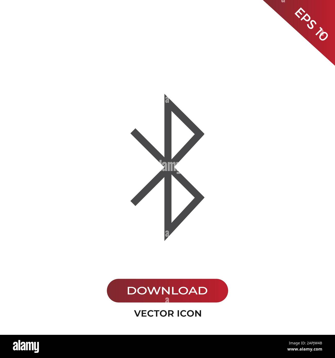 Bluetooth-Symbolvektor. Einfaches bluetooth-zeichen in modernem Design für Website und mobile App. EPS10 Stock Vektor