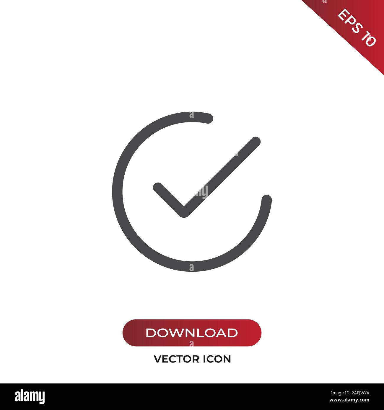 Symbolvektor überprüft. Einfach kariertes Zeichen im modernen Design für Website und mobile App. EPS10 Stock Vektor