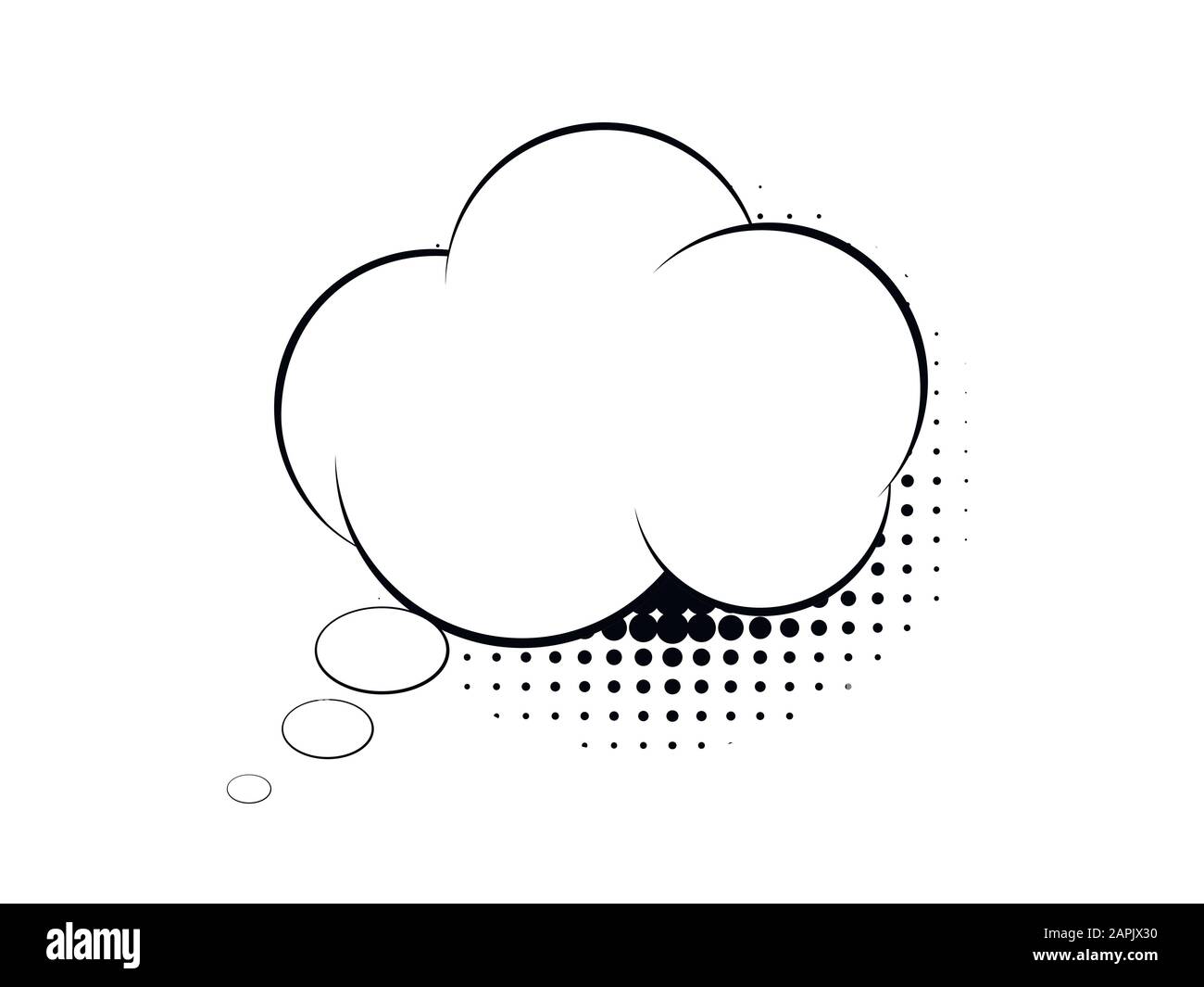 Comic Buch Sprechblase und Explosion mit Cloud. Cartoon Vector Illustration. Stock Vektor