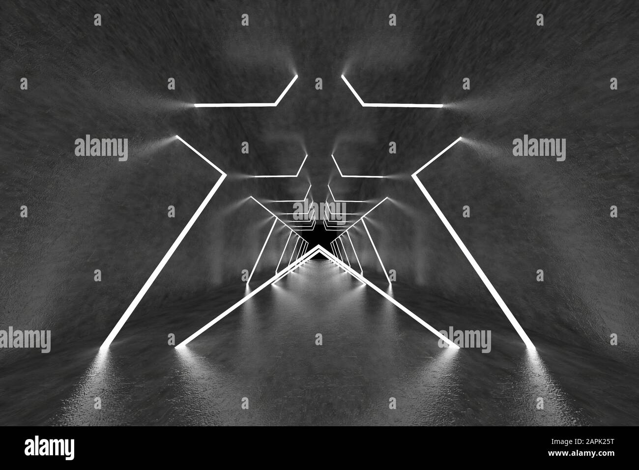 3D-Darstellung von Hintergründen abstrakt. 3D-Darstellung einfacher Geometrischer Darstellung Stockfoto