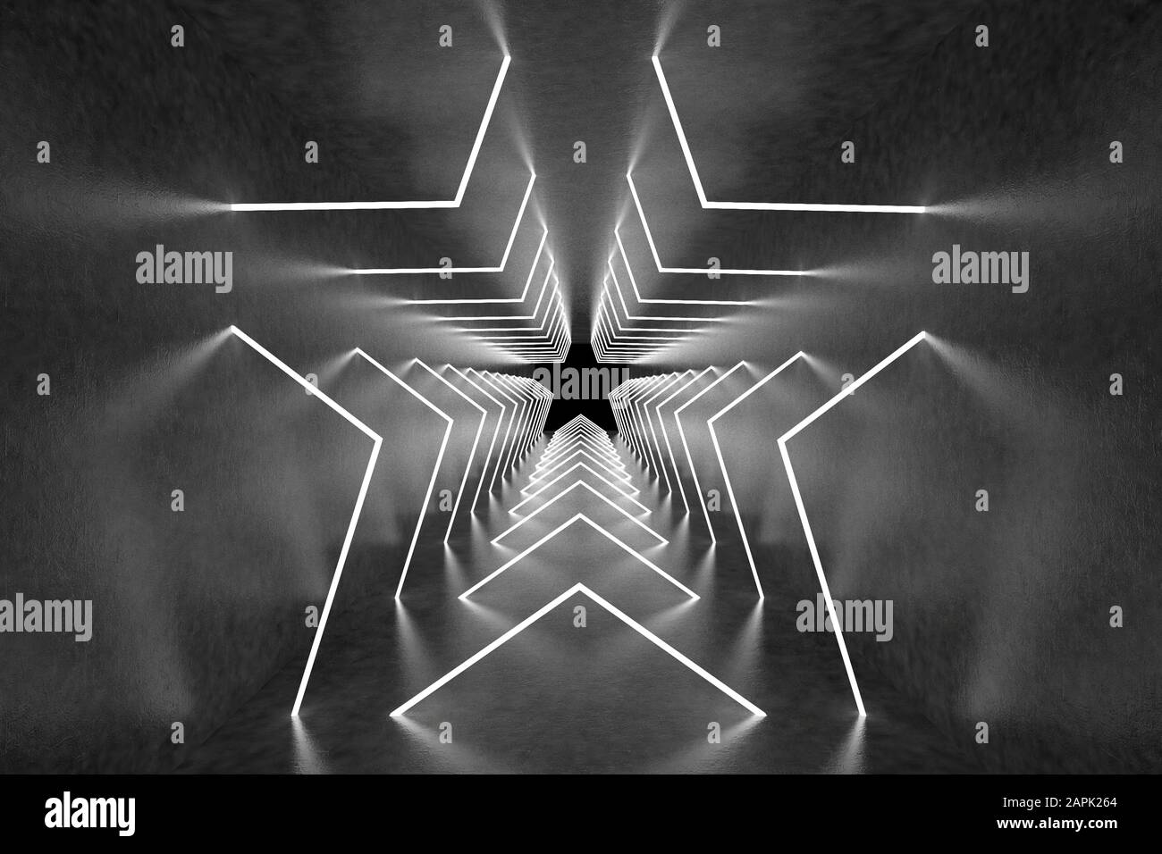 3D-Darstellung von Hintergründen abstrakt. 3D-Darstellung einfacher Geometrischer Darstellung Stockfoto