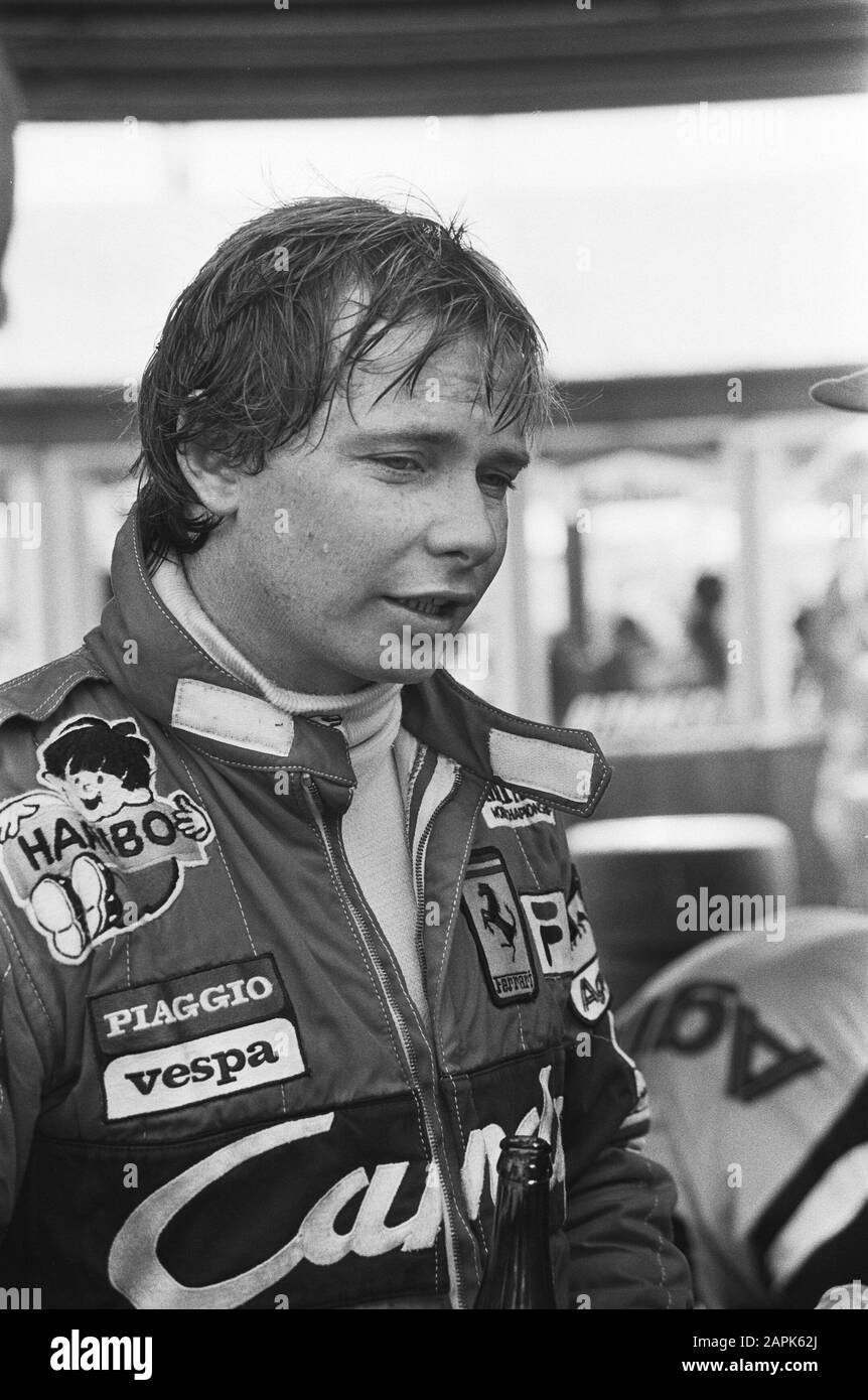 Französisch: Didier Pironi beim großen Preis der Niederlande 1982 in Zandvoort. Stockfoto