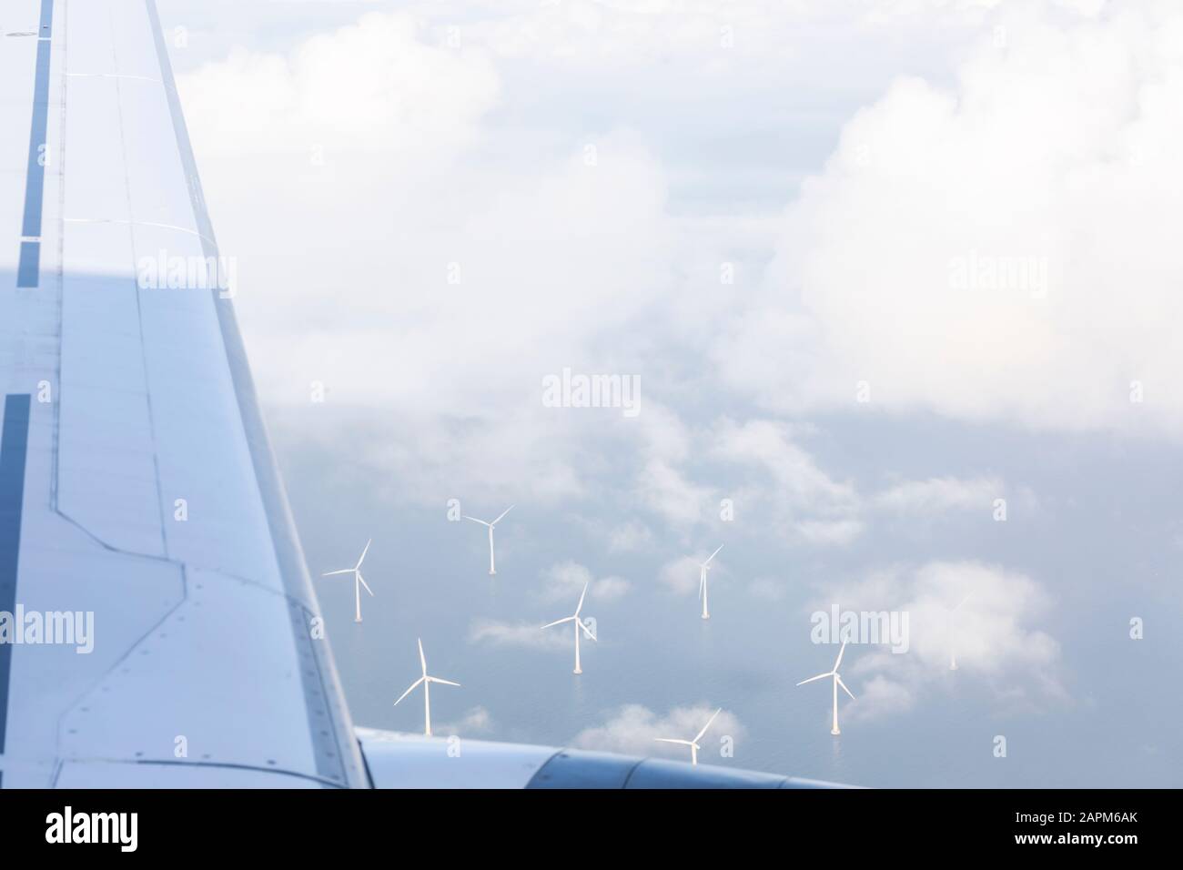 Schweden, Windpark Lillgrund vom Flugzeug aus gesehen Stockfoto
