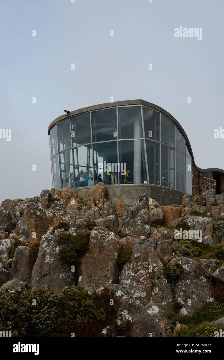 Gipfel des Tasmania Mount Wellington Stockfoto