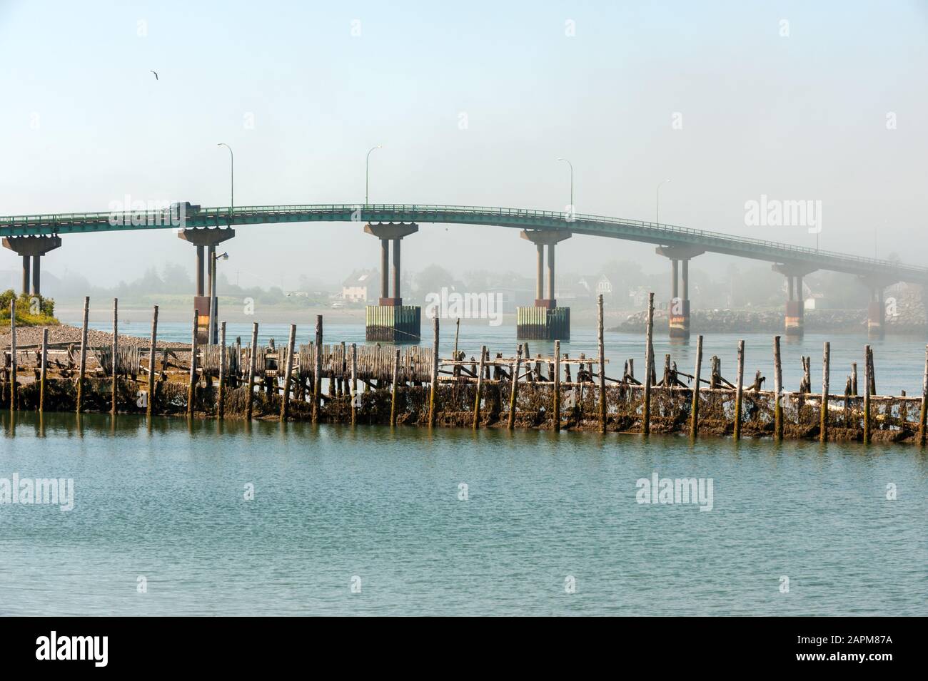 Franklin Delano Roosevelt Bridge über Lubec Narrows, internationale Kreuzung zwischen Lubec, Maine und Campobello Island, Kanada Stockfoto