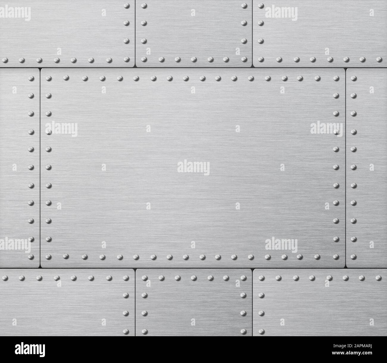 Industrielle Militärplatten Hintergrund Stockfoto
