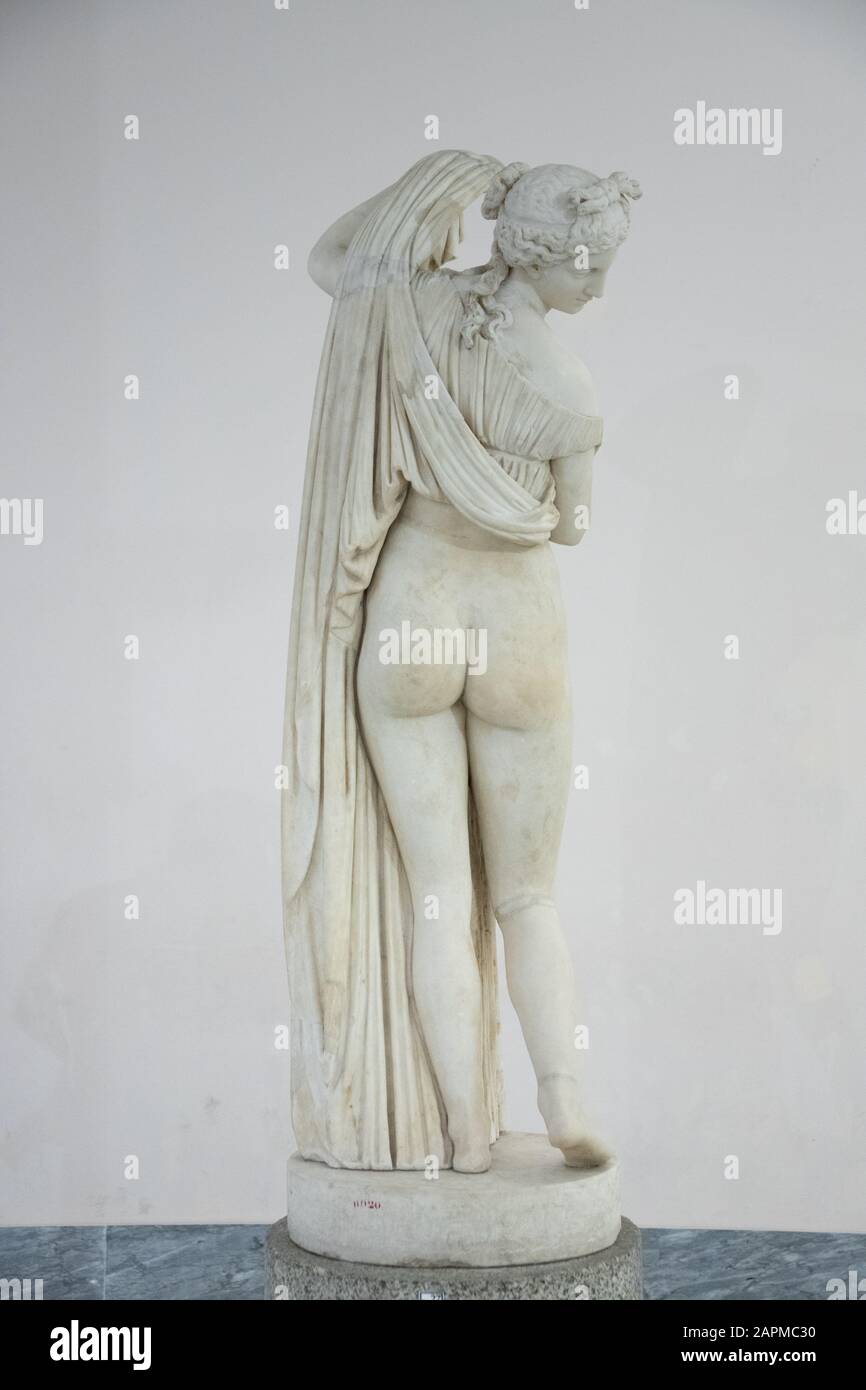 Skulptur von Aphrodite Kallipygos, Farnese, Archäologisches Nationalmuseum, Neapel, Italien Stockfoto