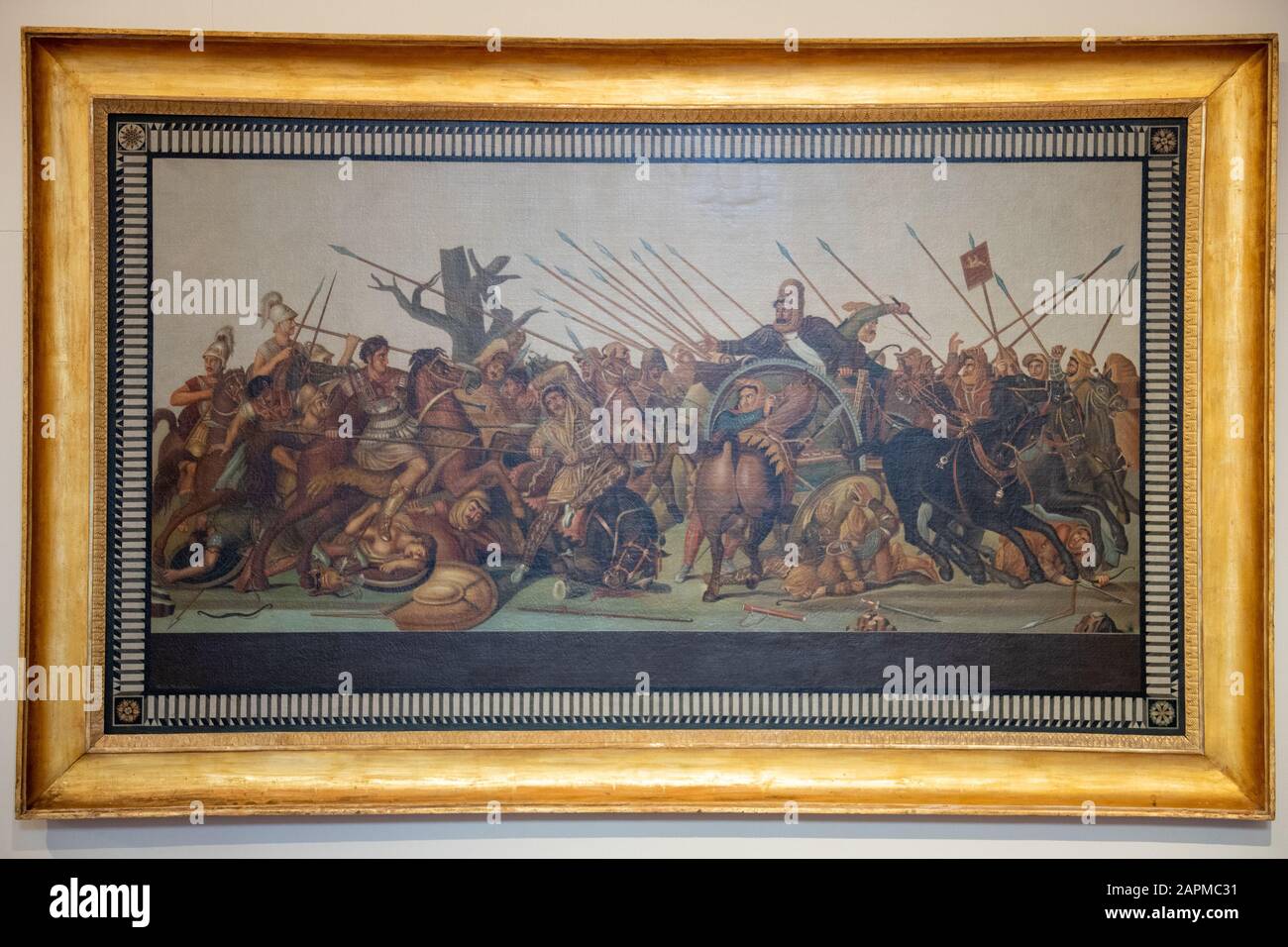 Schlacht zwischen Alexander und Darius, Mosaik, Pompeji, Archäologisches Nationalmuseum, Neapel, Italien Stockfoto