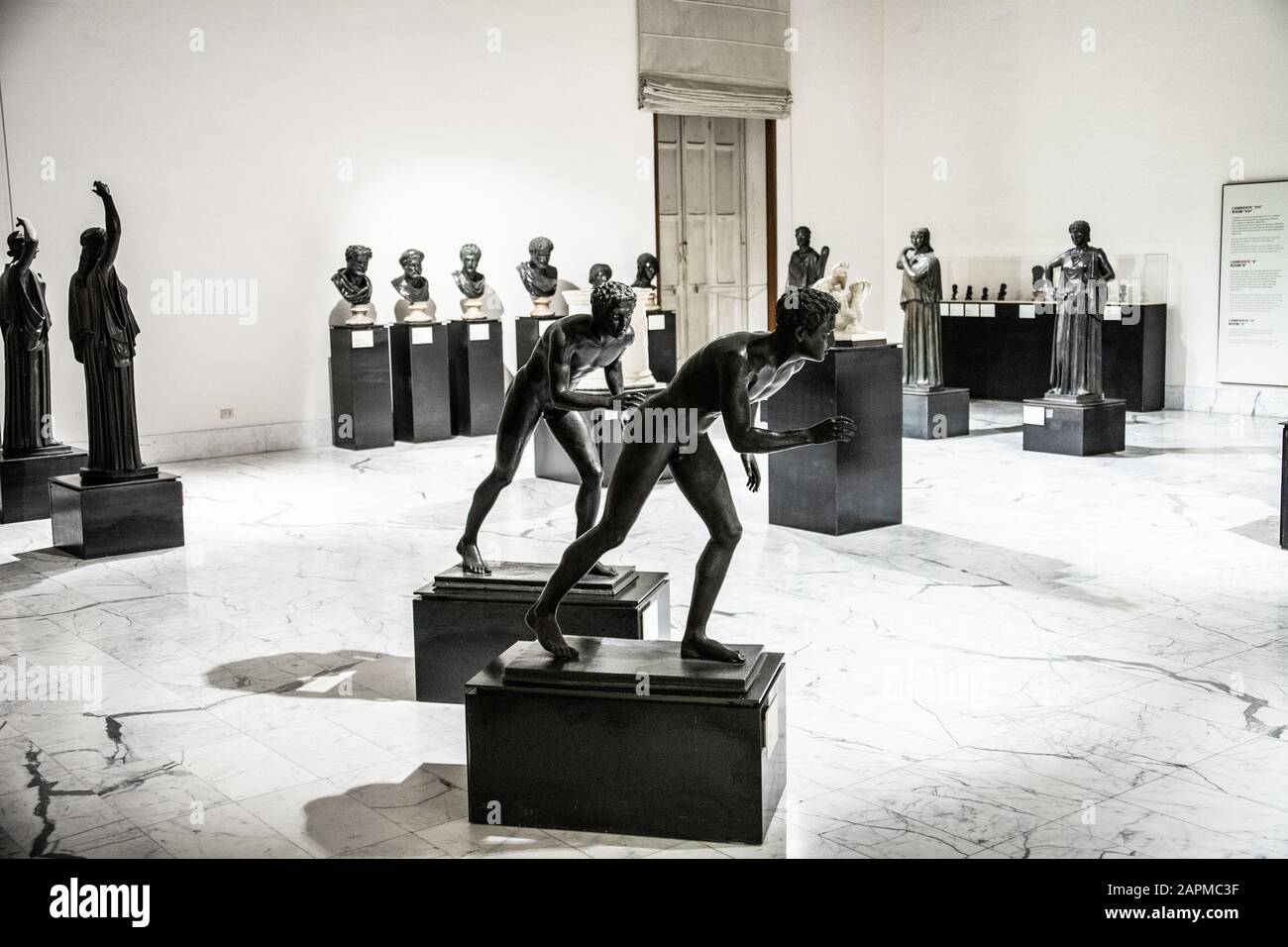 Athelete oder Korridor, Skulptur, Pompeji, Archäologisches Nationalmuseum, Neapel, Italien Stockfoto