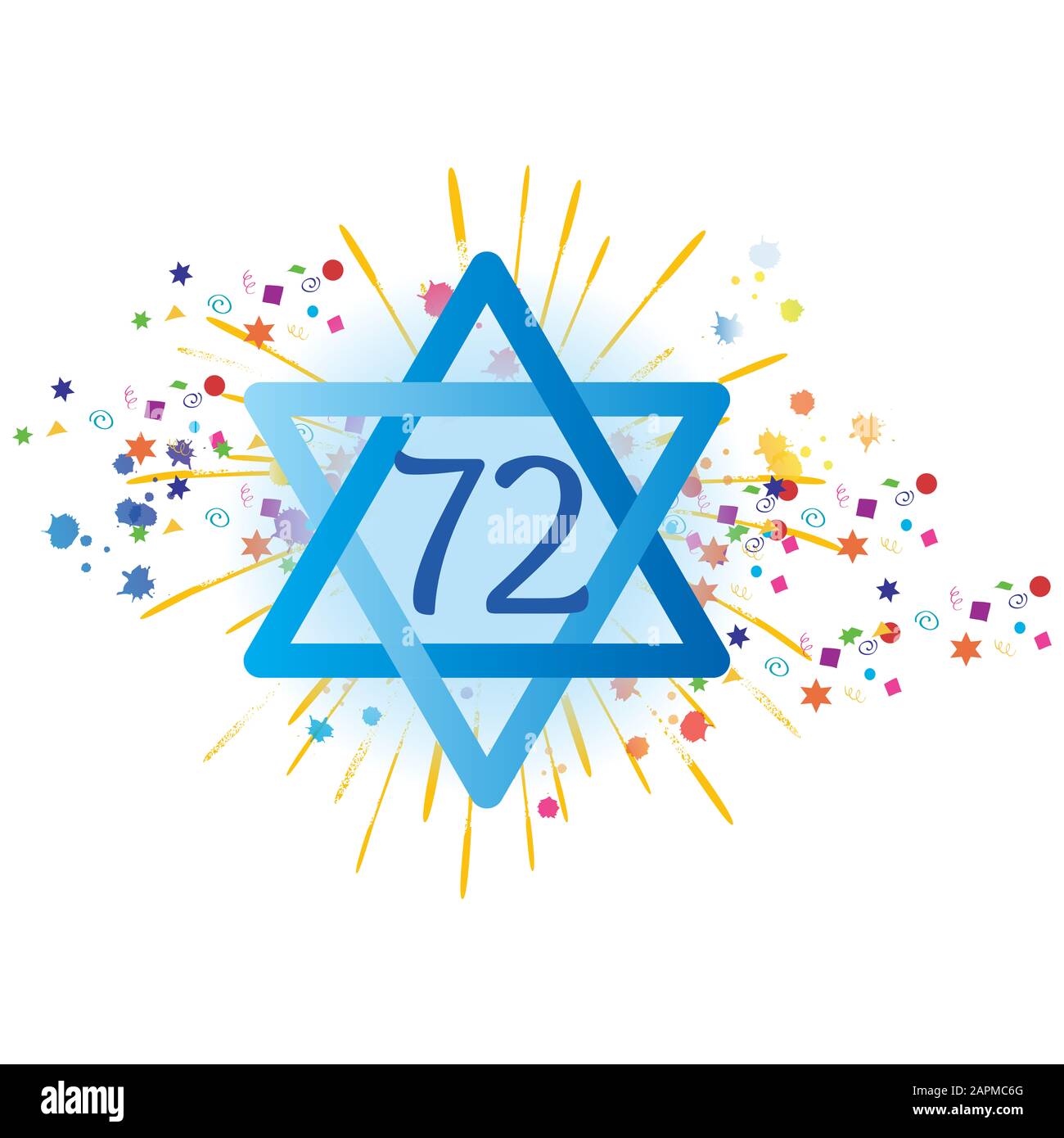 Israel 72 Unabhängigkeitstag, 8. Mai 2019, Yom ha'atzmaut Stockfoto