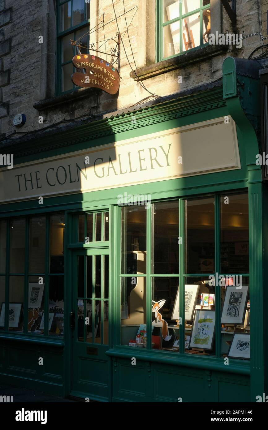 Straßenblick auf Cirencester in den Cotswolds Stockfoto