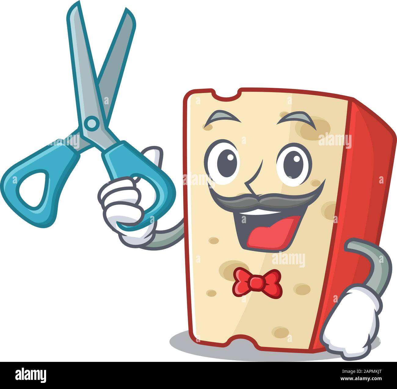Smiley Funny Barber Dutch Cheese Cartoon Character Design Style Stock Vektorgrafik Alamy