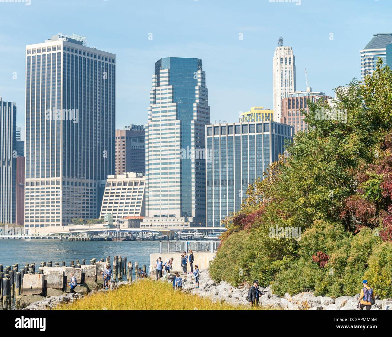 New YORK CITY - SEPTEMBER 2015: Schöner Blick auf die Stadt. New York zieht jährlich 50 Millionen Menschen an. Stockfoto