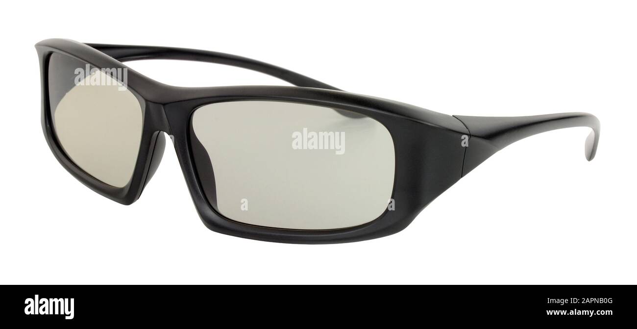 3D Home Entertainment Brille isoliert auf weißem Hintergrund Stockfoto