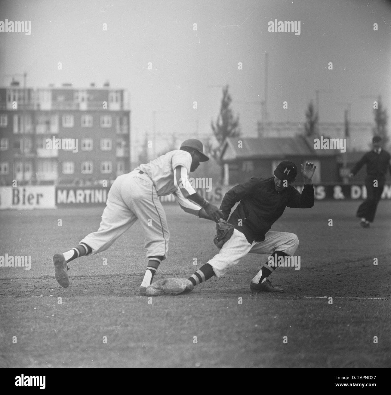 Baseball Sparta gegen Schotten, Spielmoment Datum: 12. Juni 1966 Schlagwörter: Baseball-Institution Name: Sparta Stockfoto