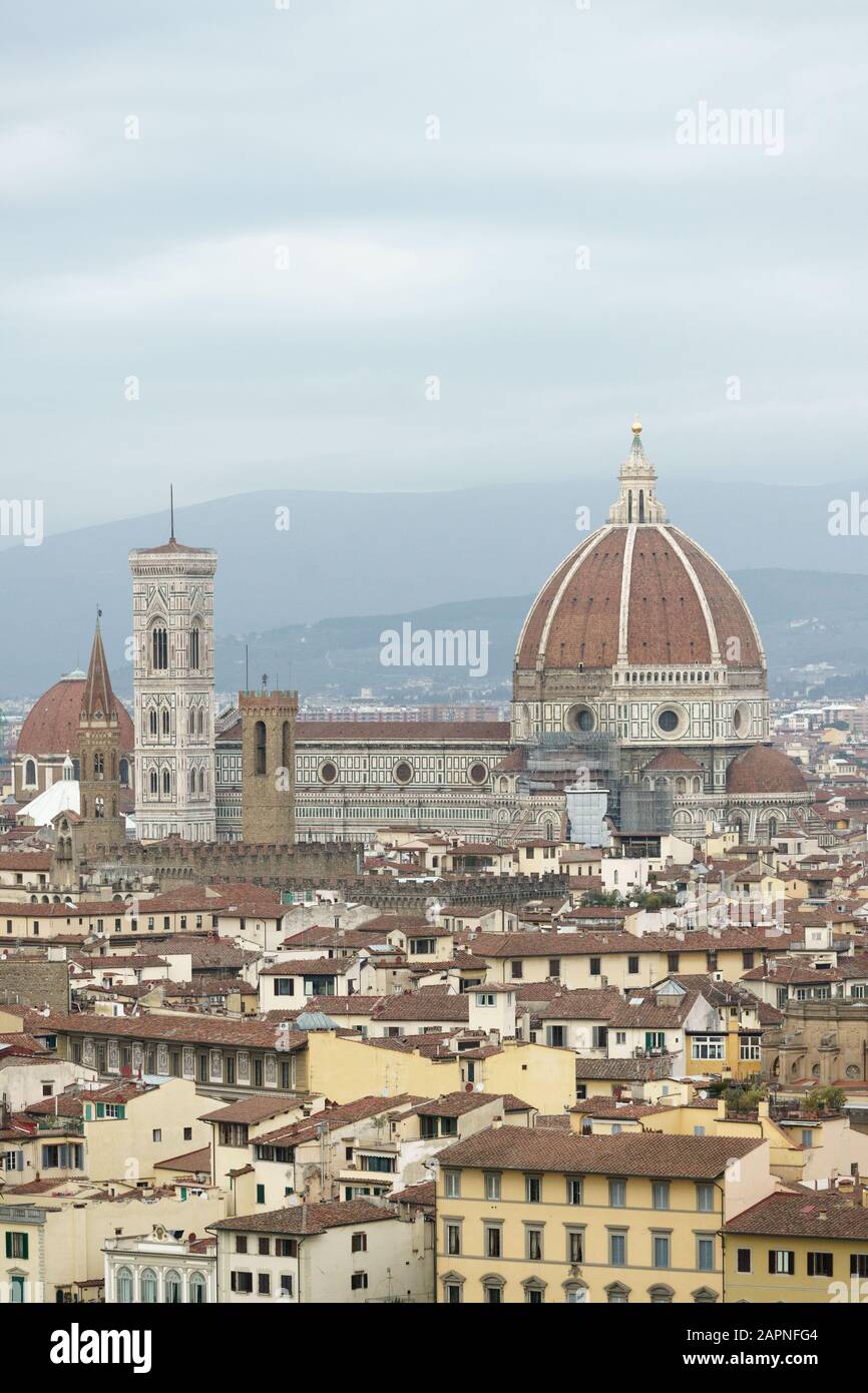 Blick auf Florenz mit dom, italien Stockfoto