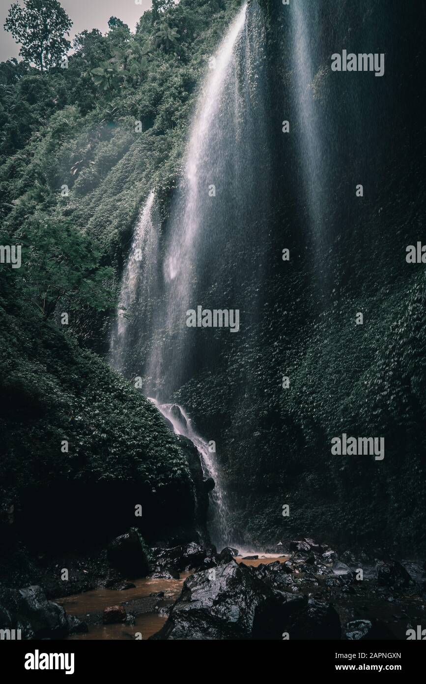 Madakaripura Wasserfall Stockfoto