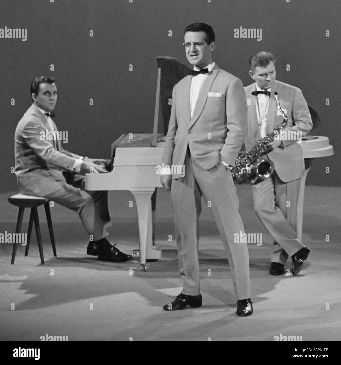 Opname van Hazy Osterwald im Sextett in Cinetone 25. Oktober 1961 Stockfoto