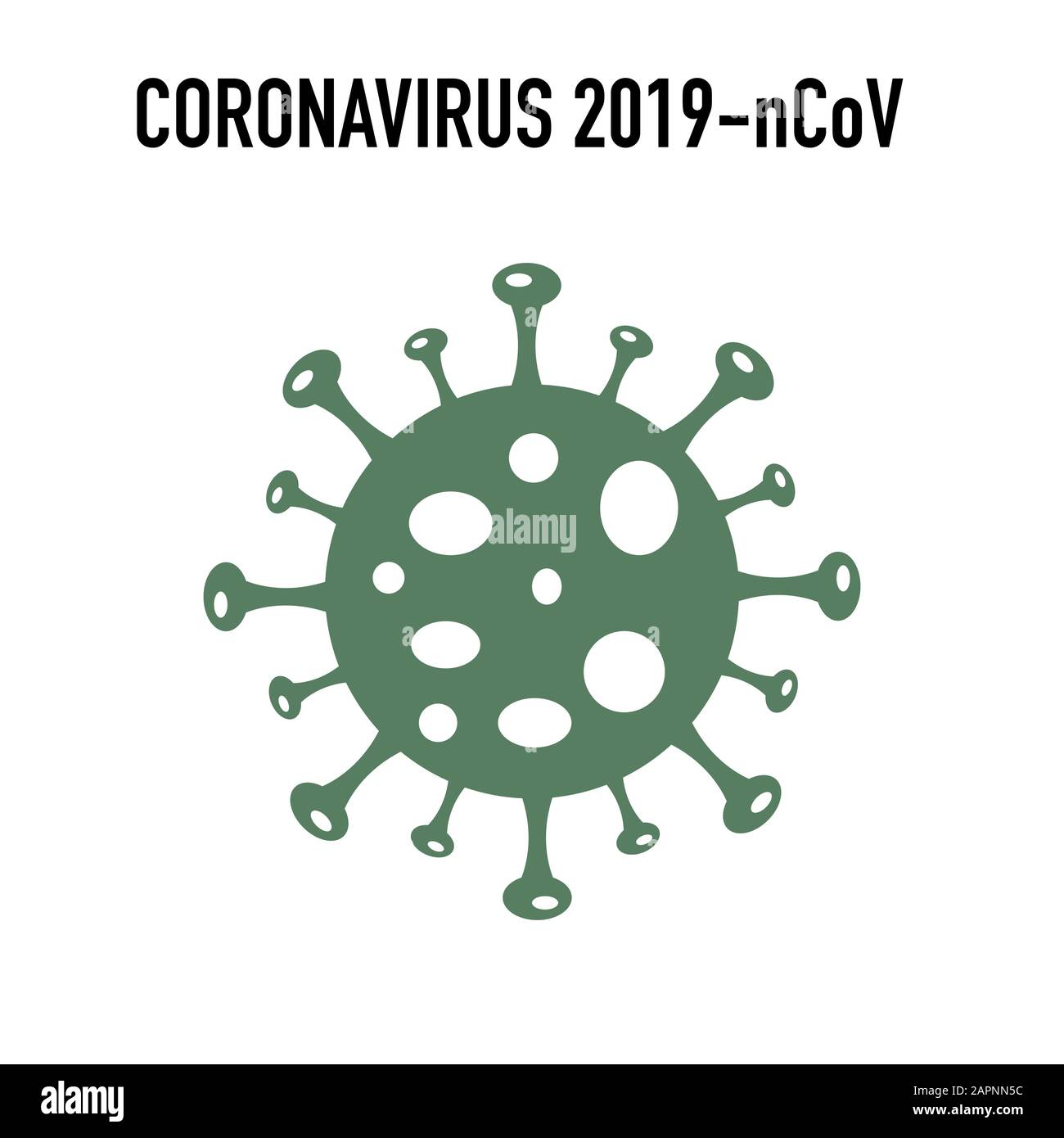 Vector Coronavirus 2019-nCoV-Symbol Stock Vektor