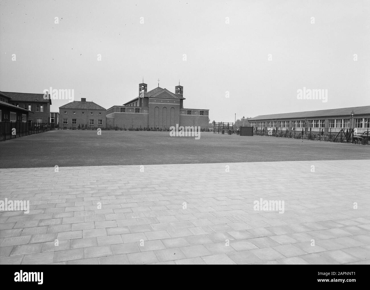 Zukünftiger Sportplatz der NOAD im Wilhelminakanaal in Tilburg Datum: September 1955 Standort: Tilburg, Grünakanaal Schlüsselwörter: Sportplätze, Gelände, Flughäfen Name Der Einrichtung: NOAD Stockfoto