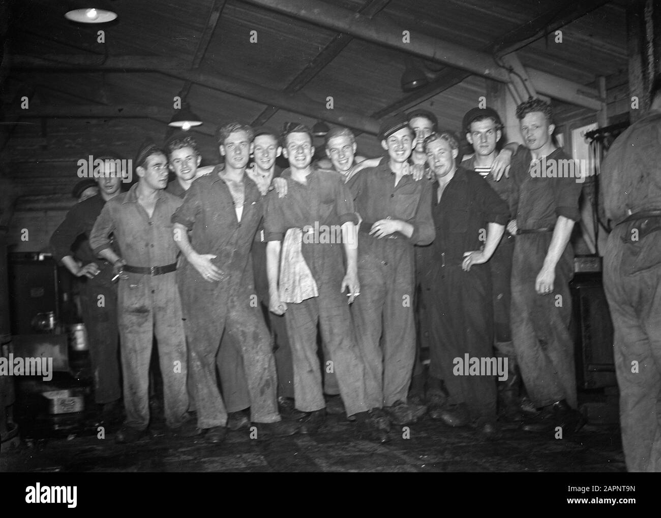 Marine Barracks Galeere Datum: 7. Juli 1948 Schlüsselwörter: KAZERNE Institution Name: Marine Stockfoto