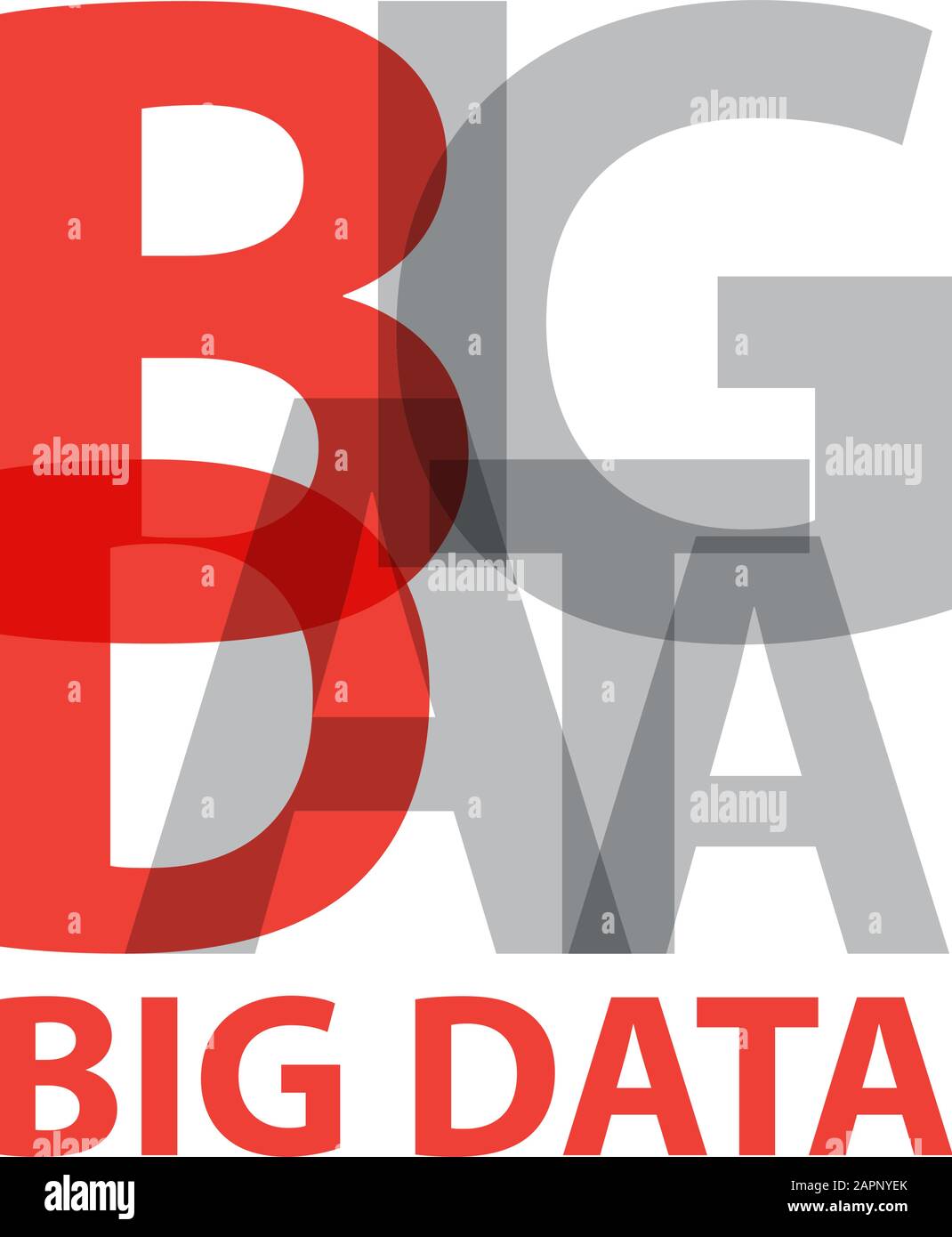 Vektor großen Daten. Gebrochen text Stock Vektor