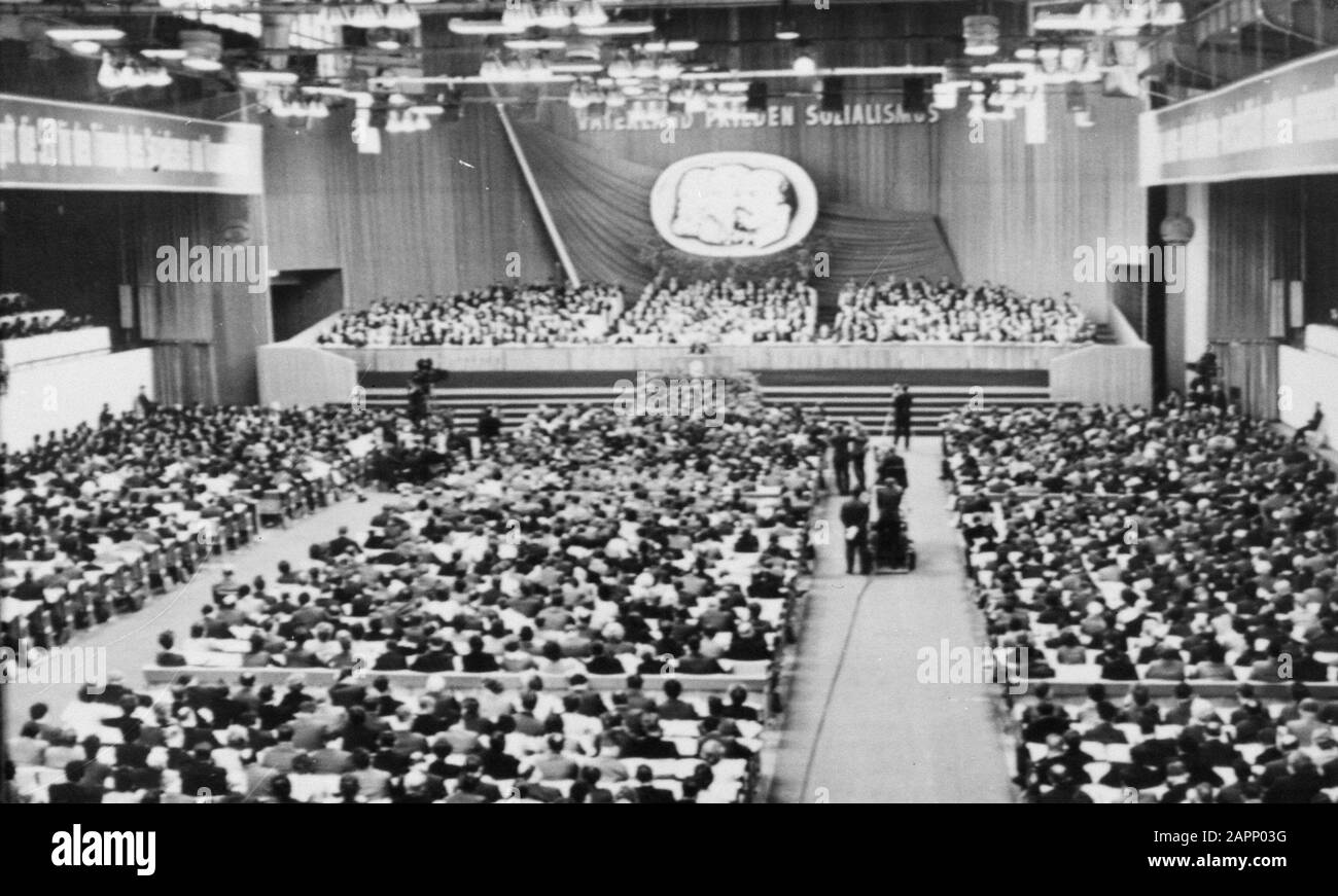 Parteitag SED. Übersicht Kongressdatum: 15. Januar 1963 Ort: Berlin Schlagwörter: Partykongresse, Übersichten Stockfoto