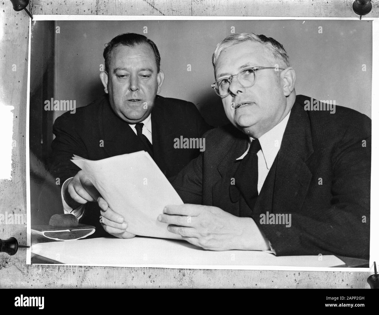 Trygve Lie en Eatt on Berlin Ausgabe Datum: 17. November 1948 Personenname: Trygve Lie Stockfoto