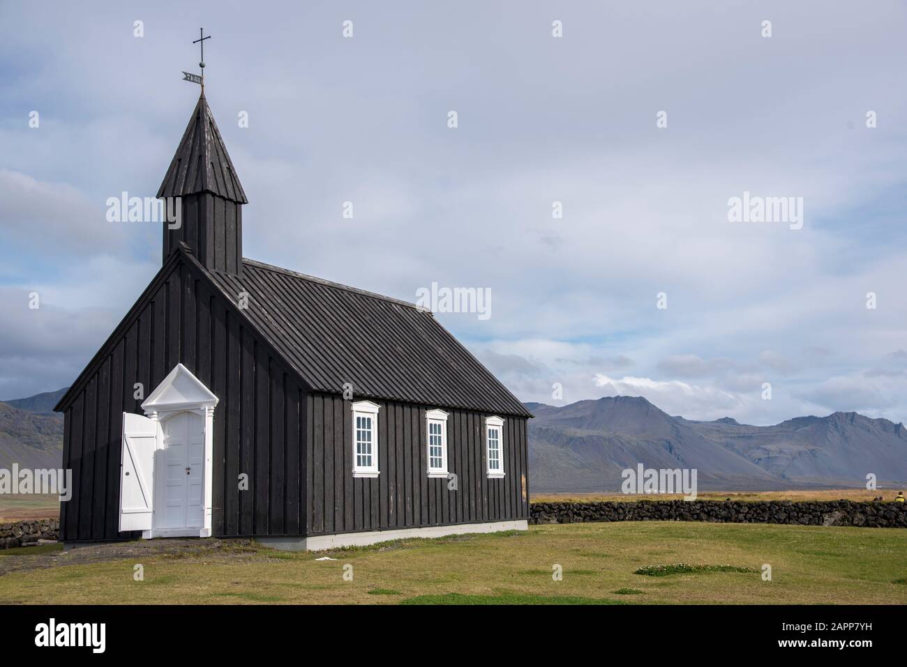 Schwarze Kirche, Südrand der Halbinsel Snaefellsness 5 Stockfoto