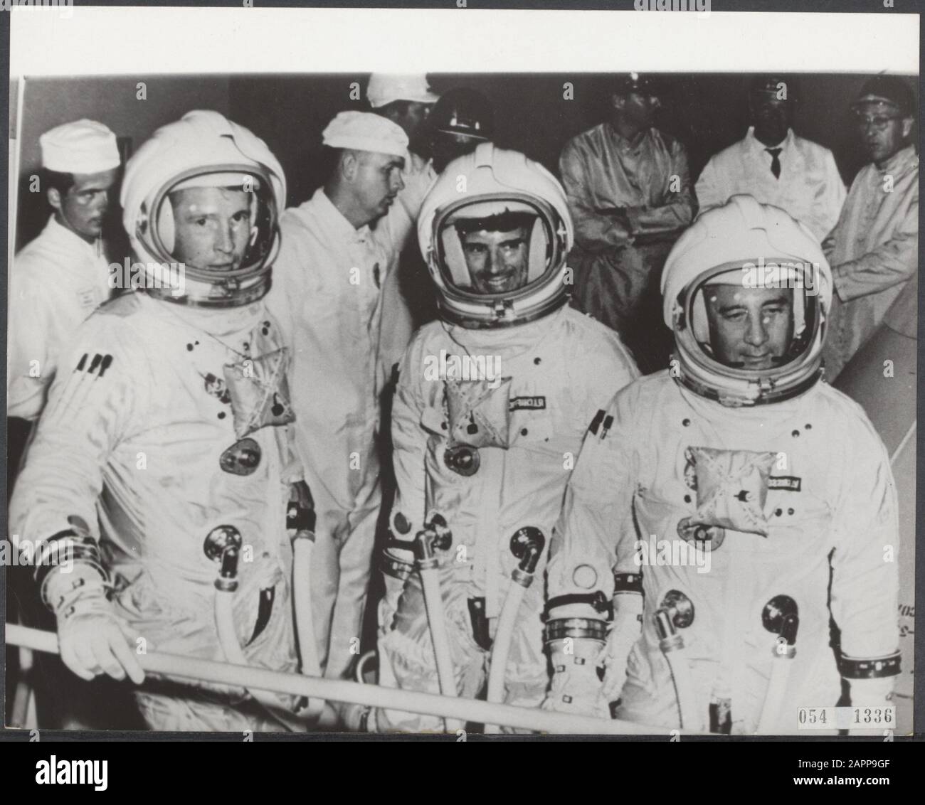 Getötete Astronauten Datum: 28. Januar 1967 Ort: Amerika, Cape Kennedy Schlüsselwörter: Feuer, Raumfahrt persönlicher Name: Chaffee R., Grisson V., White E. Stockfoto