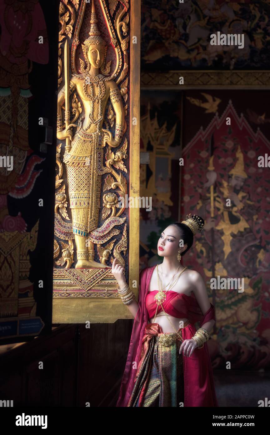 Kunstkultur Thailand Tanzen Stockfoto