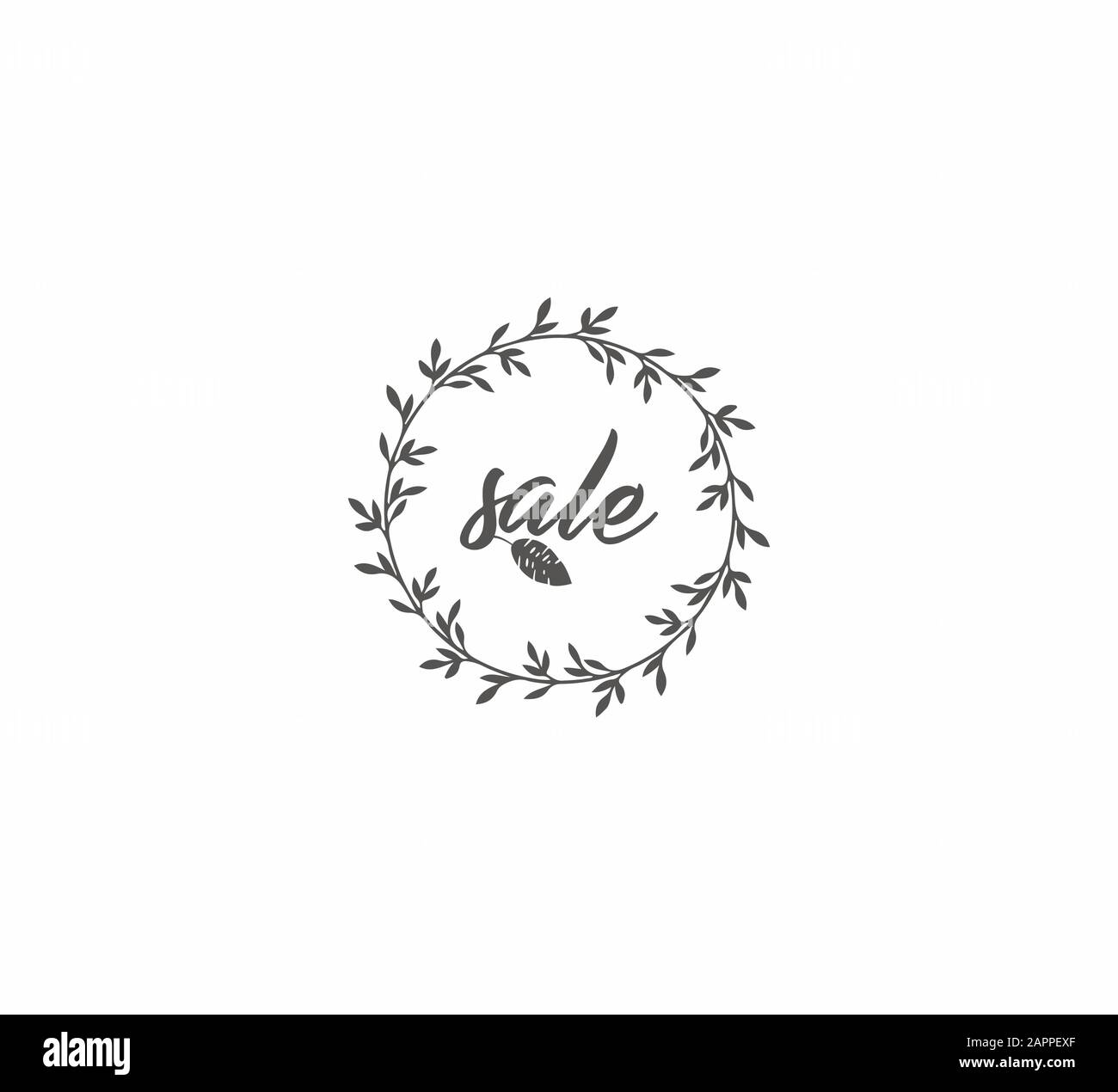 Grauer Vektor-Verkauf - Logo für Shops und Websites Stock Vektor