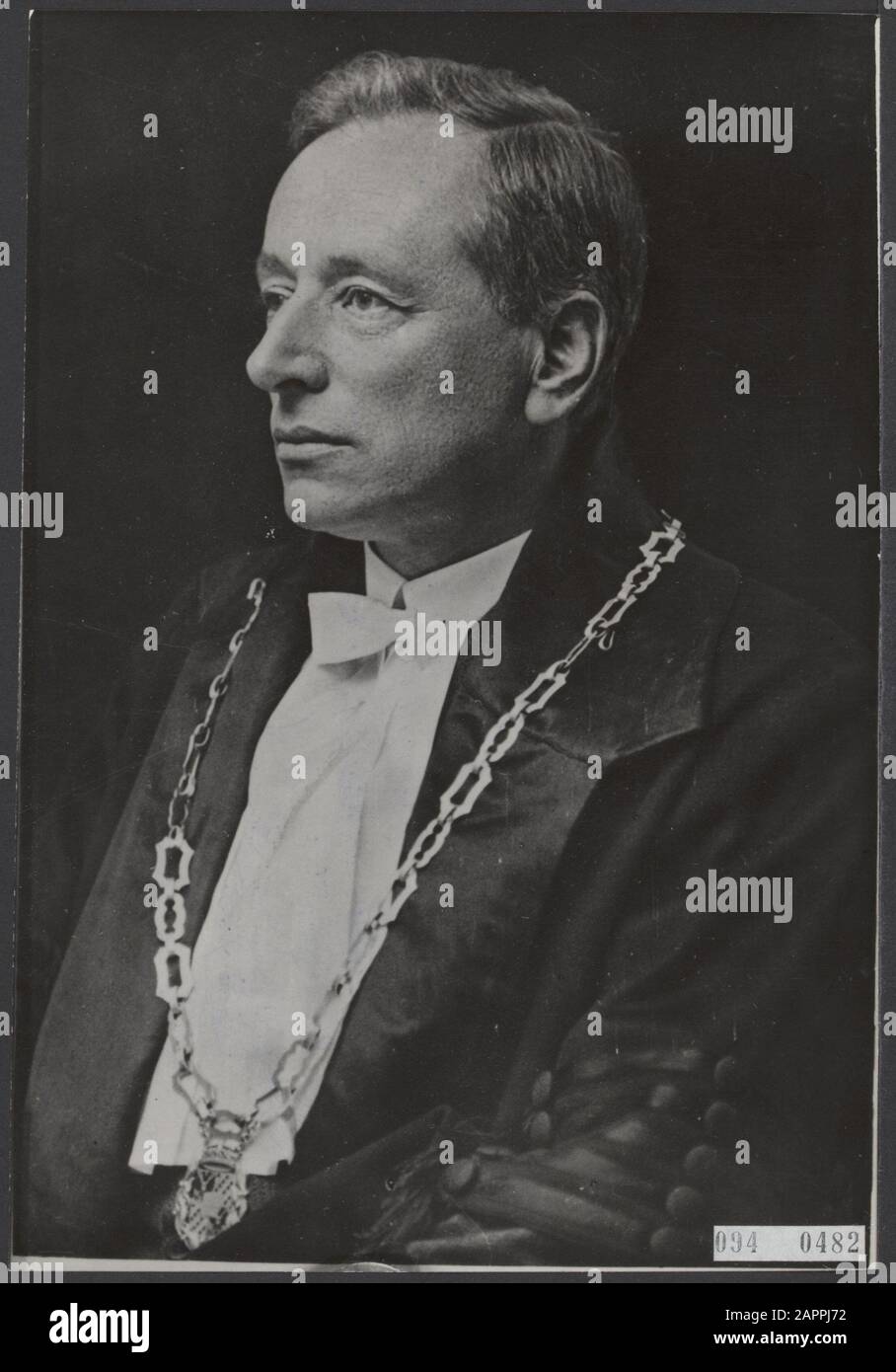 Nominiert für den Nobelpreis Datum: 4. November 1953 Ort: Groningen Schlüsselwörter: Professoren, nobelpreise, Porträts Personenname: Nobelpreis für Physik, Zernike, F. Stockfoto