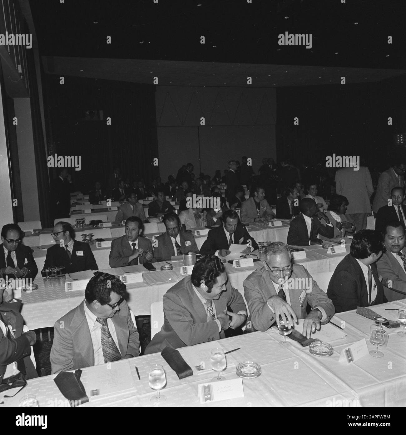 Abtretensänger in Hiltonhotel Datum: 6. Juni 1973 Name Der Einrichtung: Hiltonhotel Stockfoto