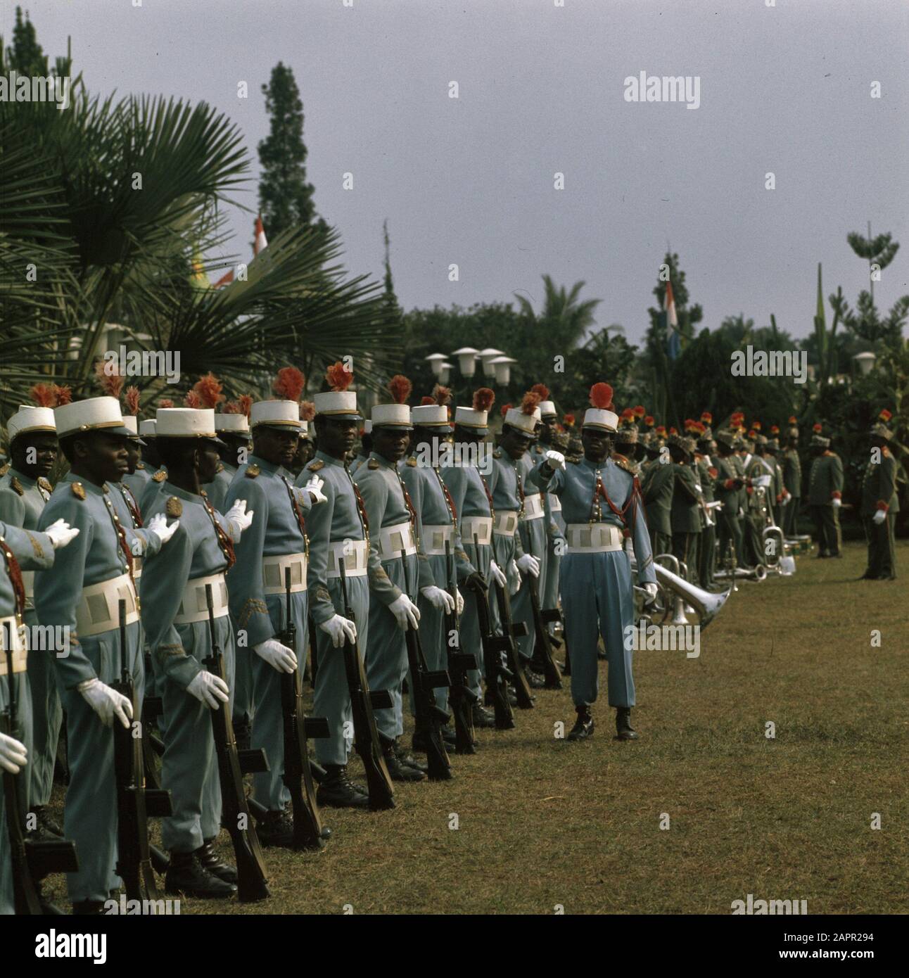 Zaire (ehemals Belgischer Kongo); Datum: 16. August 1973 Ort: Belgisch-Kongo, Zaire Schlüsselwörter: Ehrenschützen Stockfoto