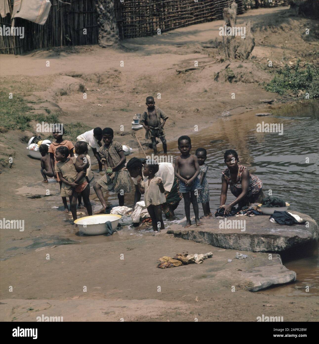 Zaire (früher Belgisch-Kongo); Lager für angolanische Flüchtlinge in Zaire Datum: 16. August 1973 Ort: Belgisch-Kongo, Zaire Schlüsselwörter: REGUIDE Stockfoto