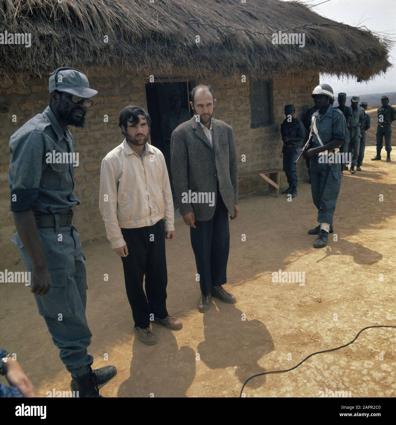 Zaire (früher Belgisch-Kongo); portugiesische Gefangene im Lager Datum: 16. August 1973 Ort: Zaire Schlüsselwörter: Gefangene Stockfoto