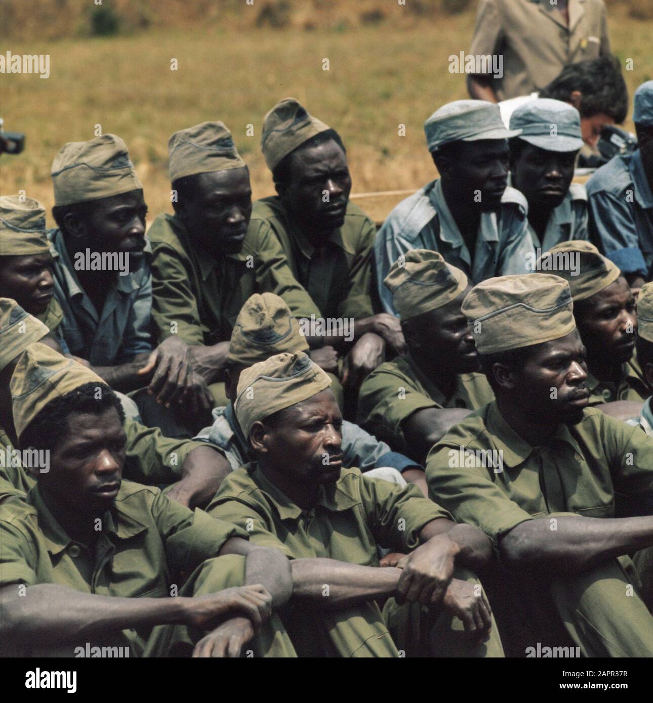 Zaire (ehemals Belgischer Kongo); Lager der angolanischen Befreiungsbewegung F.N.L.A. in Zaire Datum: 16. August 1973 Ort: Angolanischer, Belgischer Kongo, Zaire Schlüsselwörter: Befreiungsbewegungen Personenname: FNLA Stockfoto