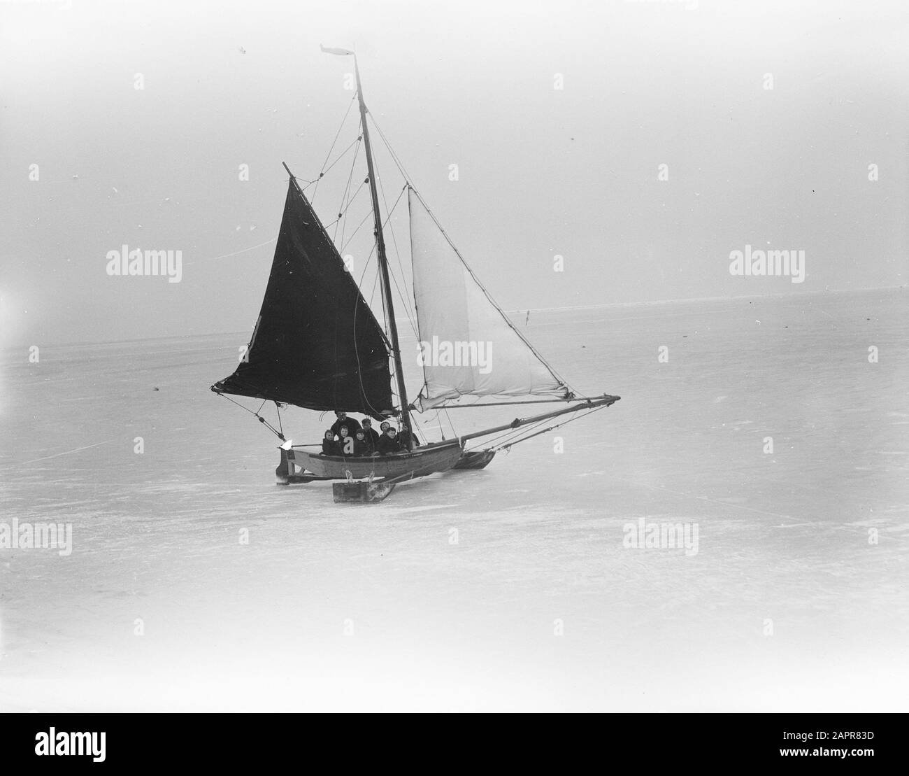 Eis-Segeltag: 4. Januar 1951 Schlagwörter: Eis-Plane Stockfoto