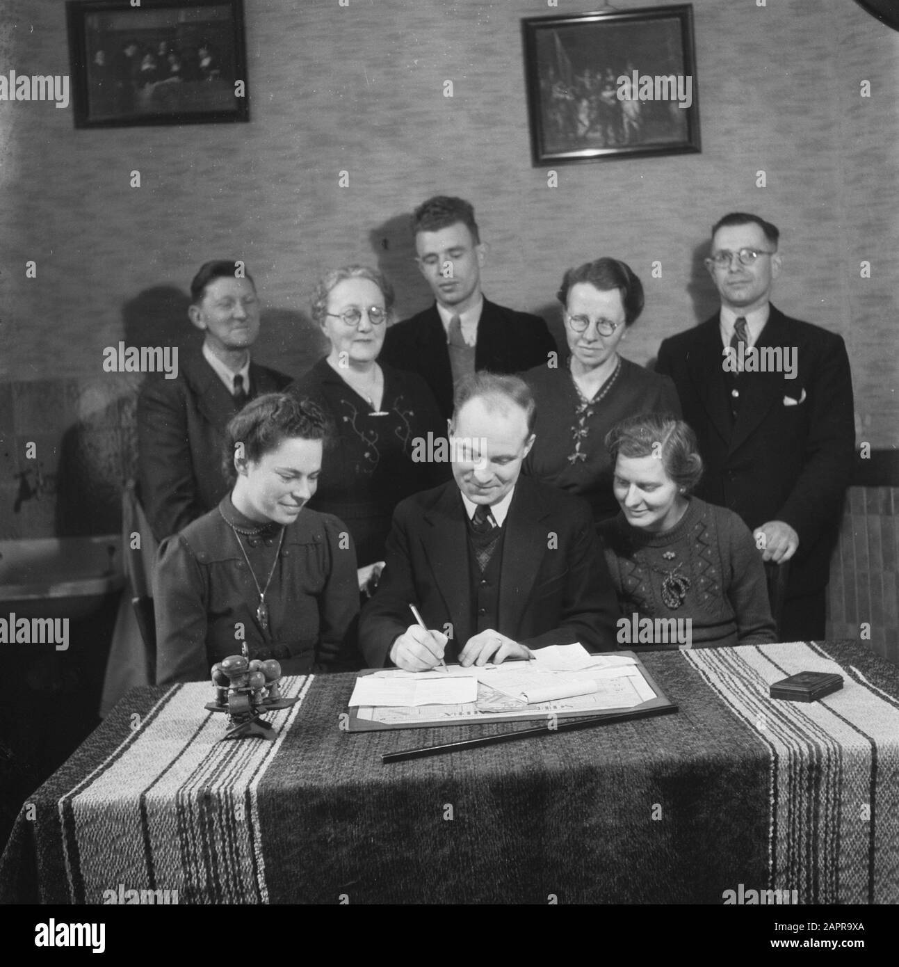 Hebronschool Datum: 15. März 1946 Stockfoto