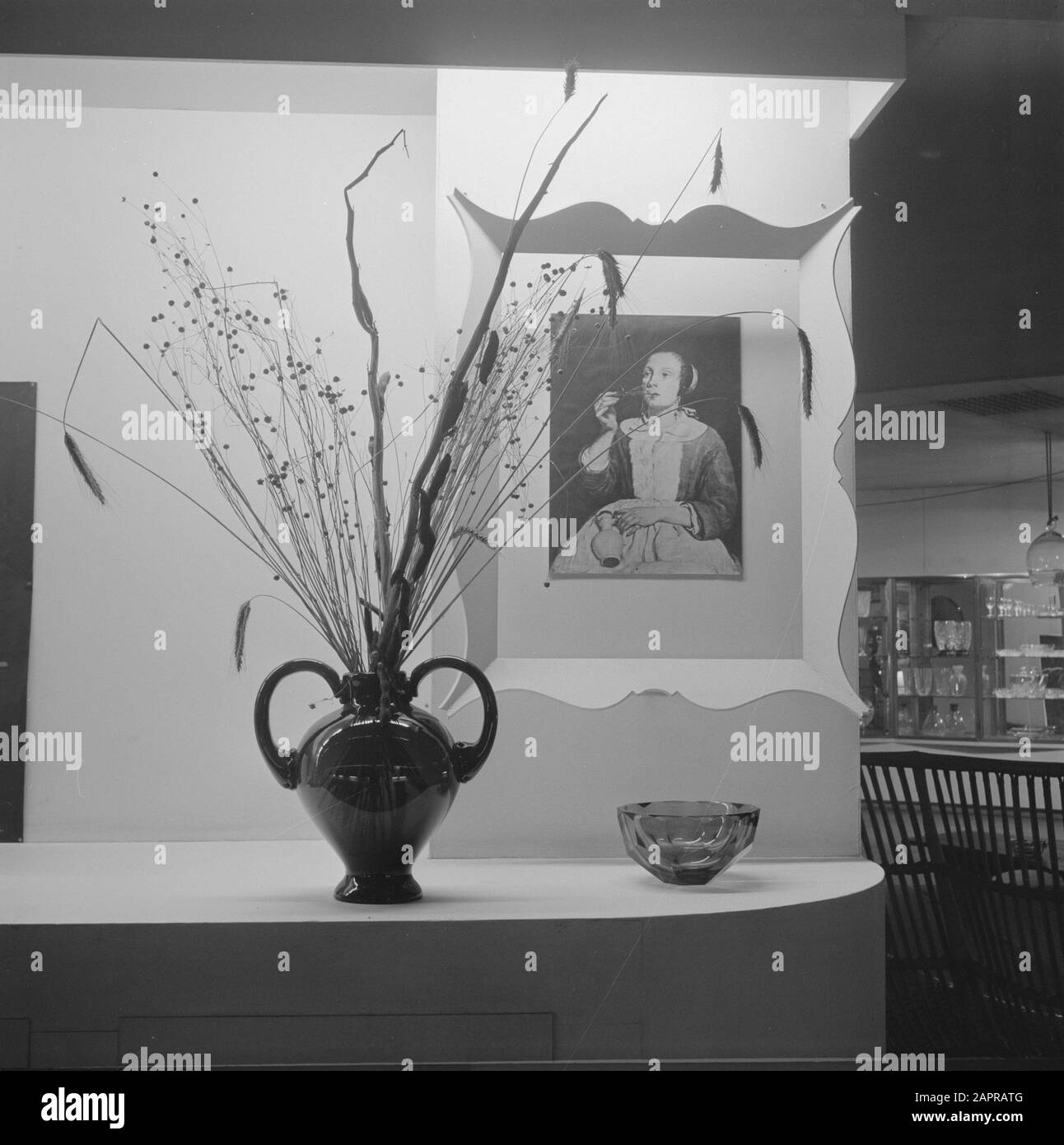 Glasblazen Leerdam Datum: 3. Januar 1947 Ort: Leerdam Stichwörter: GLASBLAW Stockfoto